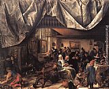Jan Steen Canvas Paintings - The Life of Man